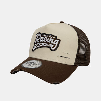 New Era Men's Motorsport 9FORTY A-Frame Trucker Cap Beige