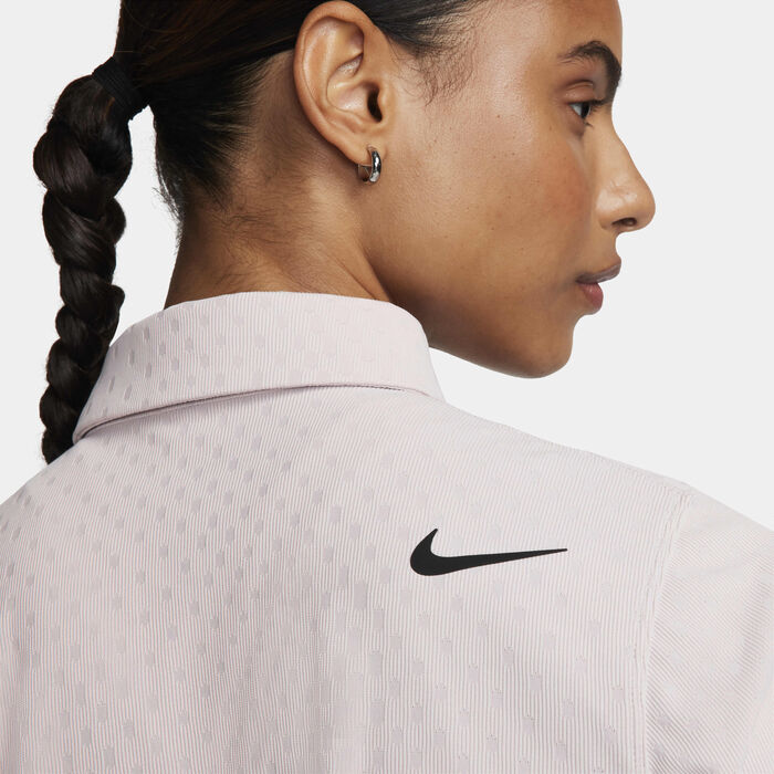 Nike Women's Dri-FIT ADV Tour Golf Polo Shirt Pink Nike Women's Dri-FIT ADV Tour Golf Polo Shirt Pink image number 4