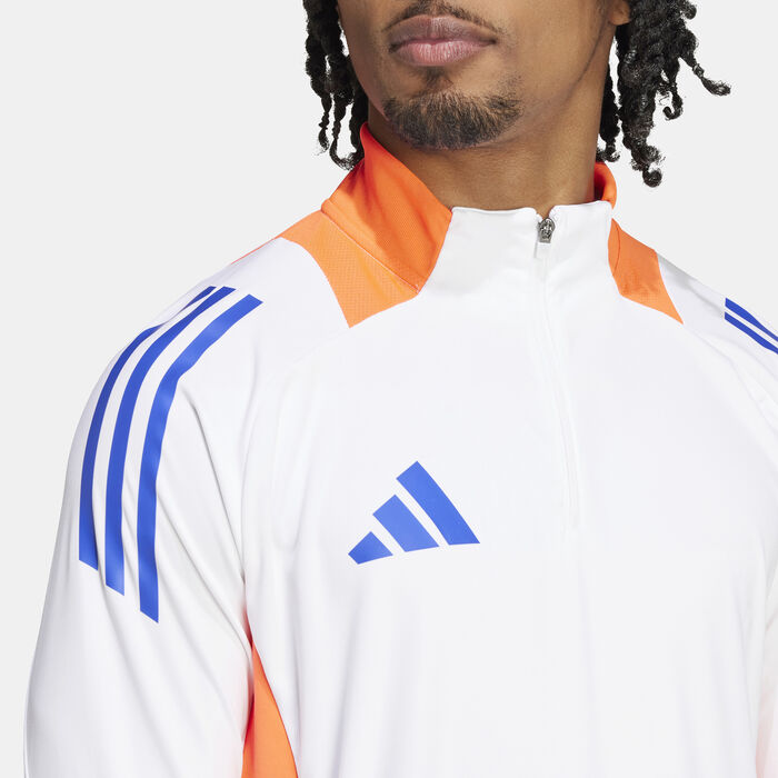 adidas Men's Tiro 24 Competition 1/4-Zip Football Top White adidas Men's Tiro 24 Competition 1/4-Zip Football Top White image number 3