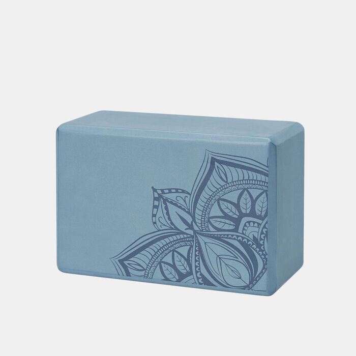 Gaiam Printed Yoga Block Blue Gaiam Printed Yoga Block Blue image number 0