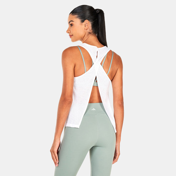 adidas Women's Run Icons Made with Nature Running Tank Top White image number 1