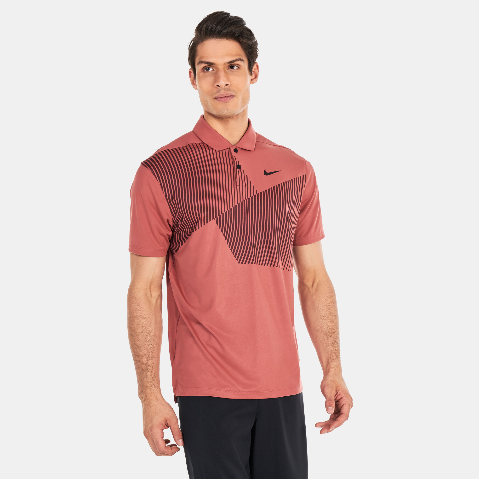 Men s Dri FIT Vapor Print Golf Polo Shirt Brown Nike in KSA SSS