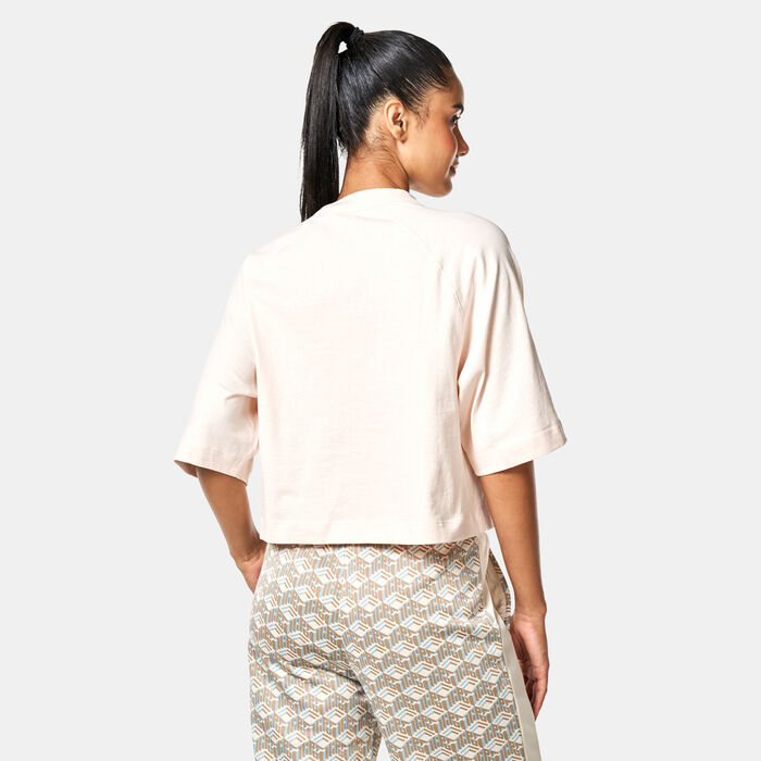 PUMA Women's Classics+ Oversized T-Shirt Pink PUMA Women's Classics+ Oversized T-Shirt Pink image number 1