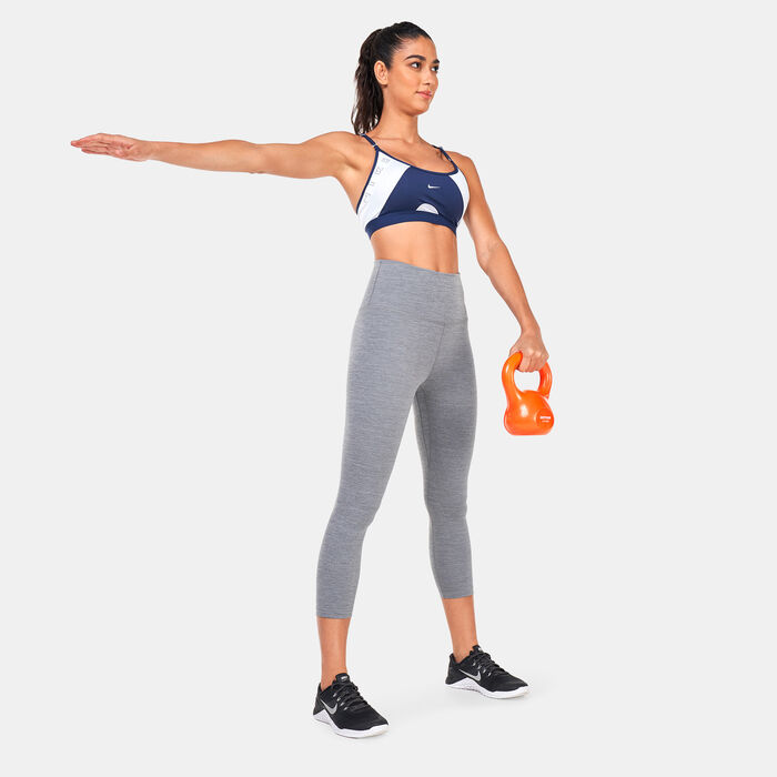 Nike Women's Dri-FIT Indy Logo Bra Blue Nike Women's Dri-FIT Indy Logo Bra Blue image number 2