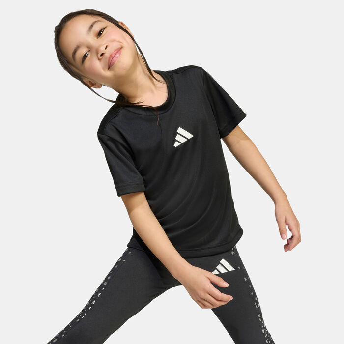 adidas Kids' Train Essentials T-Shirt And Tights Set Black image number 3