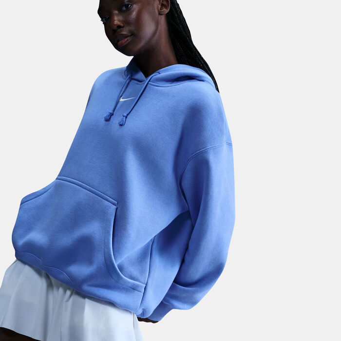 Nike Women's Sportswear Phoenix Fleece Hoodie Blue image number 4