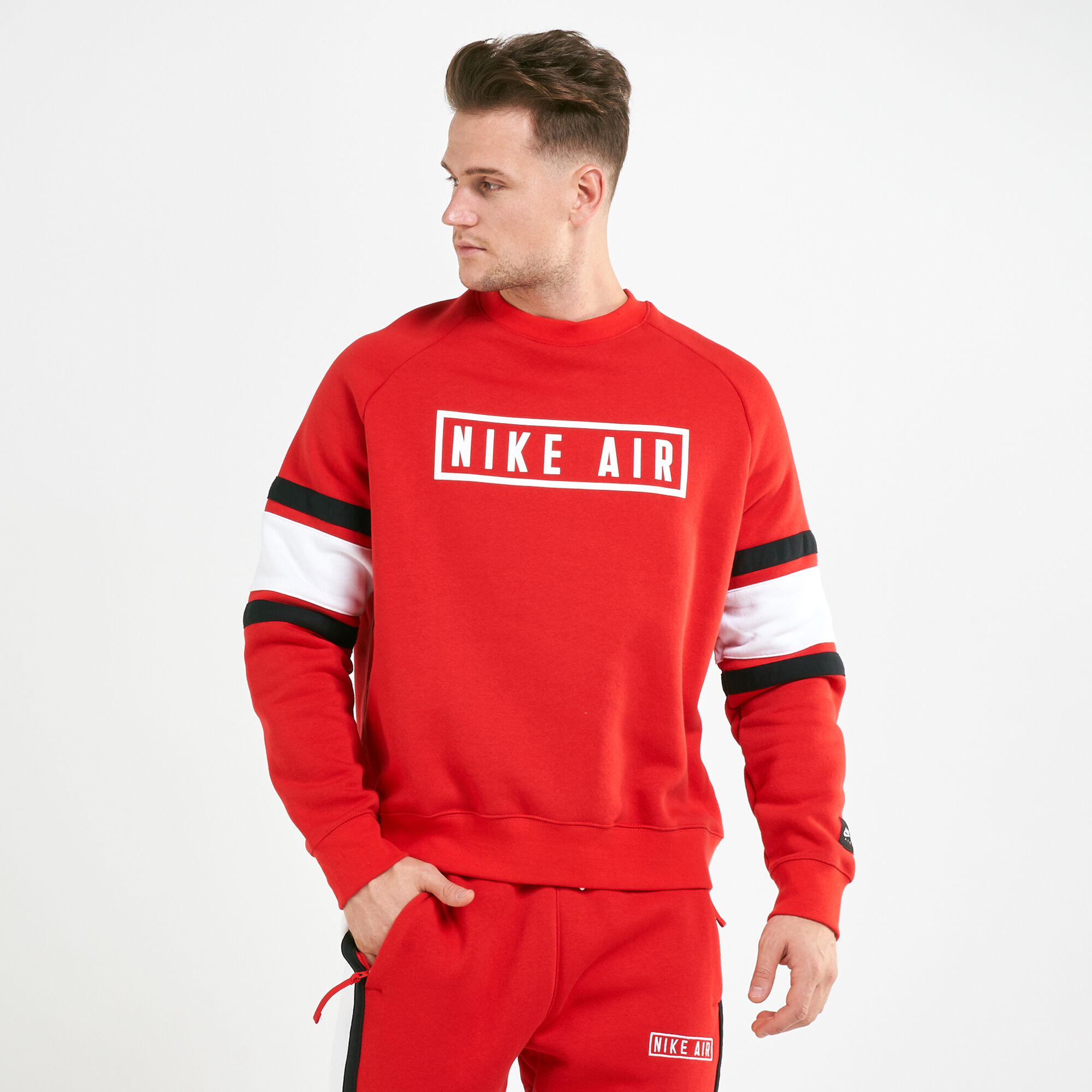 nike air men's fleece crew sweatshirt