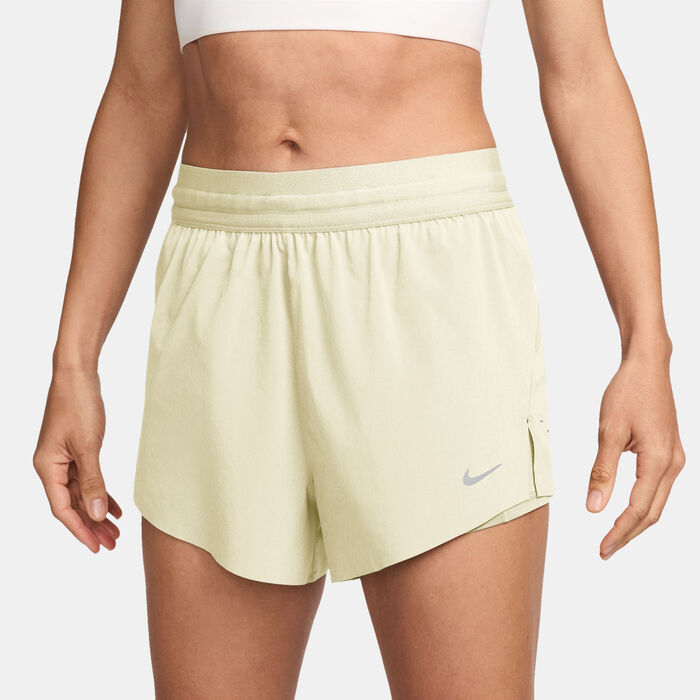 Nike Women's Swift Dri-FIT 2-in-1 Running Shorts yellow Nike Women's Swift Dri-FIT 2-in-1 Running Shorts yellow image number 0