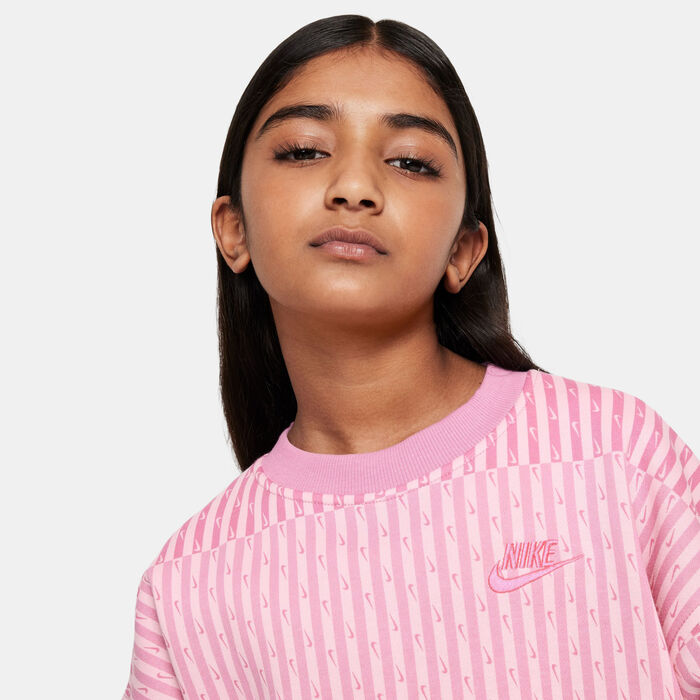 Nike Kids' Sportswear Club Fleece Sweatshirt (Older Kids) Pink image number 2
