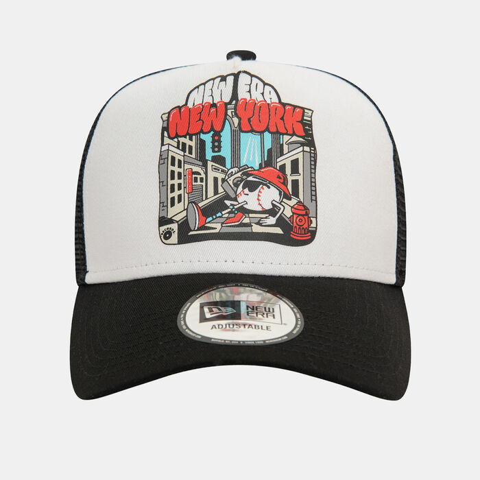 New Era Men's New York Graphic Print Trucker Cap Black New Era Men's New York Graphic Print Trucker Cap Black image number 0