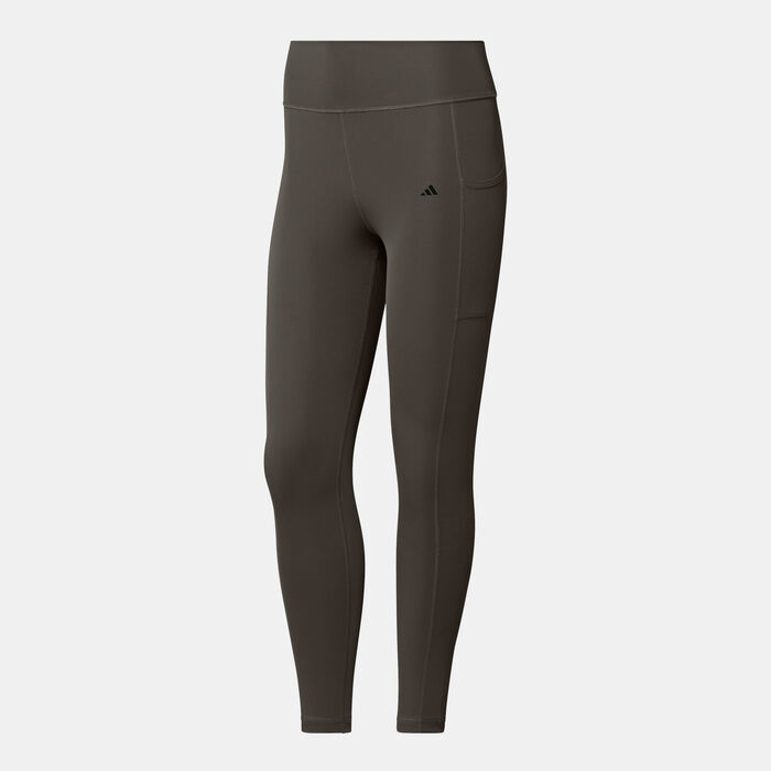 adidas Women's Optime 7/8 Training Leggings Brown image number 0