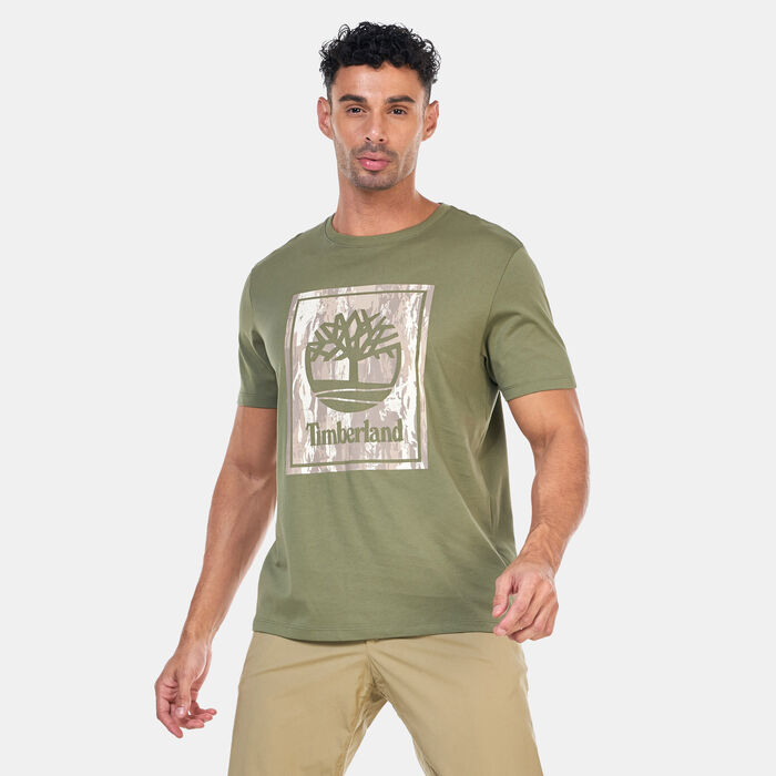 Timberland Men's Camo Print T-Shirt Green image number 0