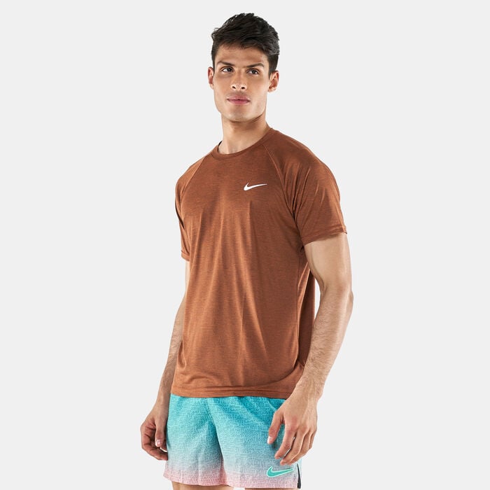 Nike Swim Men's Heather Rashguard Orange Nike Swim Men's Heather Rashguard Orange image number 0