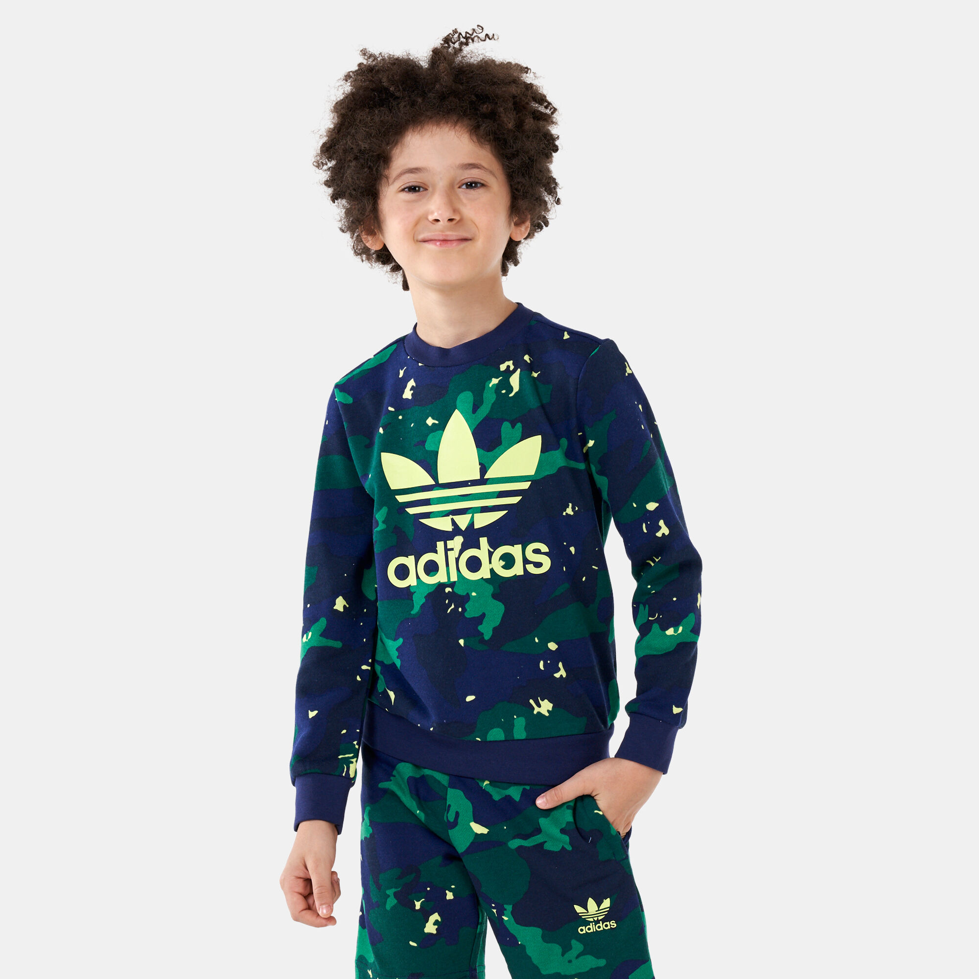 Camo trefoil new arrivals crew sweatshirt