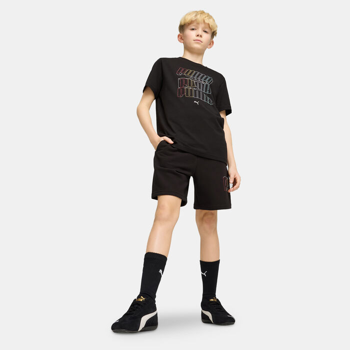 PUMA Kids' Essentials Logo Lab Execution Shorts Black PUMA Kids' Essentials Logo Lab Execution Shorts Black image number 2