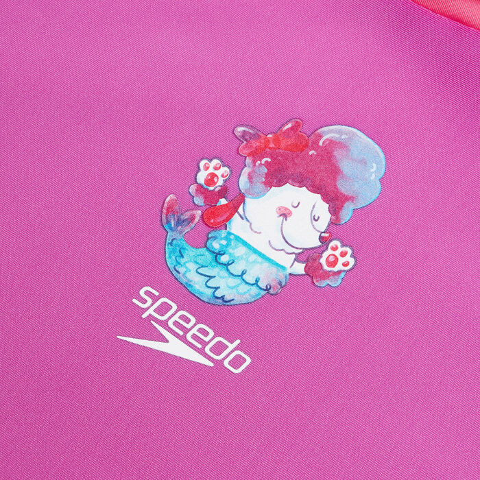 Speedo Kids' Digital Swimming Rashguard and Shorts 2-Piece Set Pink Speedo Kids' Digital Swimming Rashguard and Shorts 2-Piece Set Pink image number 3