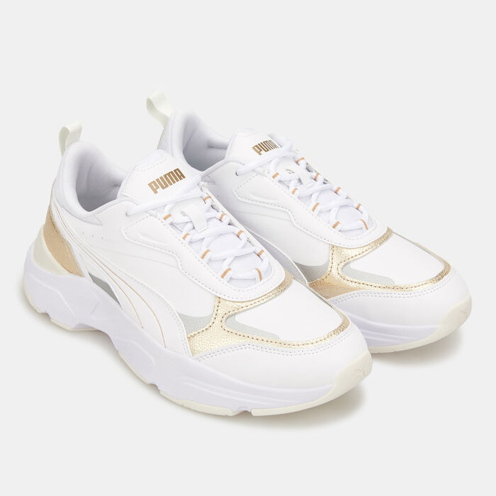 PUMA Women's Cassia Metallic Shine Shoes White PUMA Women's Cassia Metallic Shine Shoes White image number 1