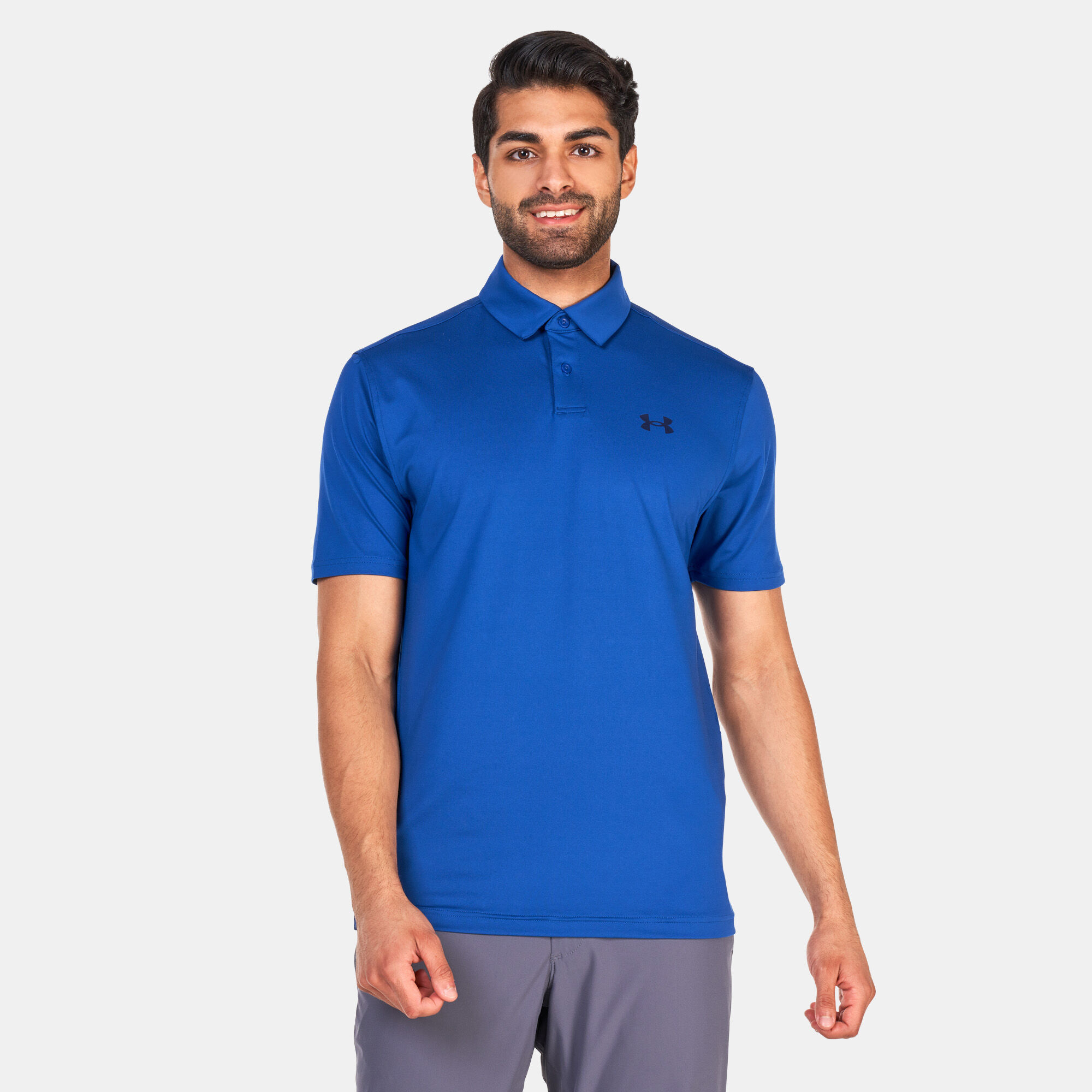 Under armour royal blue polo shirt top