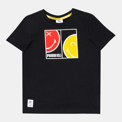 PUMA Kids' x SMILEYWORLD T-Shirt Black PUMA Kids' x SMILEYWORLD T-Shirt Black