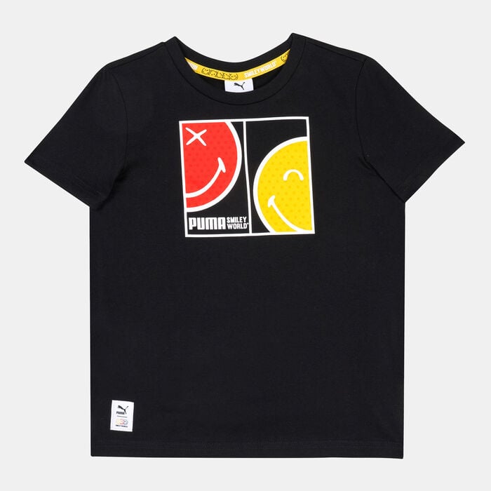 PUMA Kids' x SMILEYWORLD T-Shirt Black PUMA Kids' x SMILEYWORLD T-Shirt Black image number 0