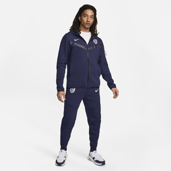 Nike Men's Football England Tech Fleece Windrunner Full-Zip Hoodie Blue Nike Men's Football England Tech Fleece Windrunner Full-Zip Hoodie Blue image number 0