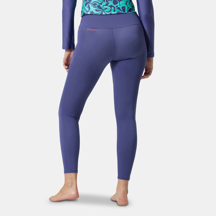 Speedo Women's Logo Swimming Leggings Purple Speedo Women's Logo Swimming Leggings Purple image number 1