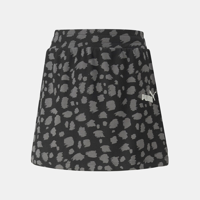 PUMA Kids' Essentials+ ANIMAL Printed Skirt (Older Kids) Black PUMA Kids' Essentials+ ANIMAL Printed Skirt (Older Kids) Black image number 0