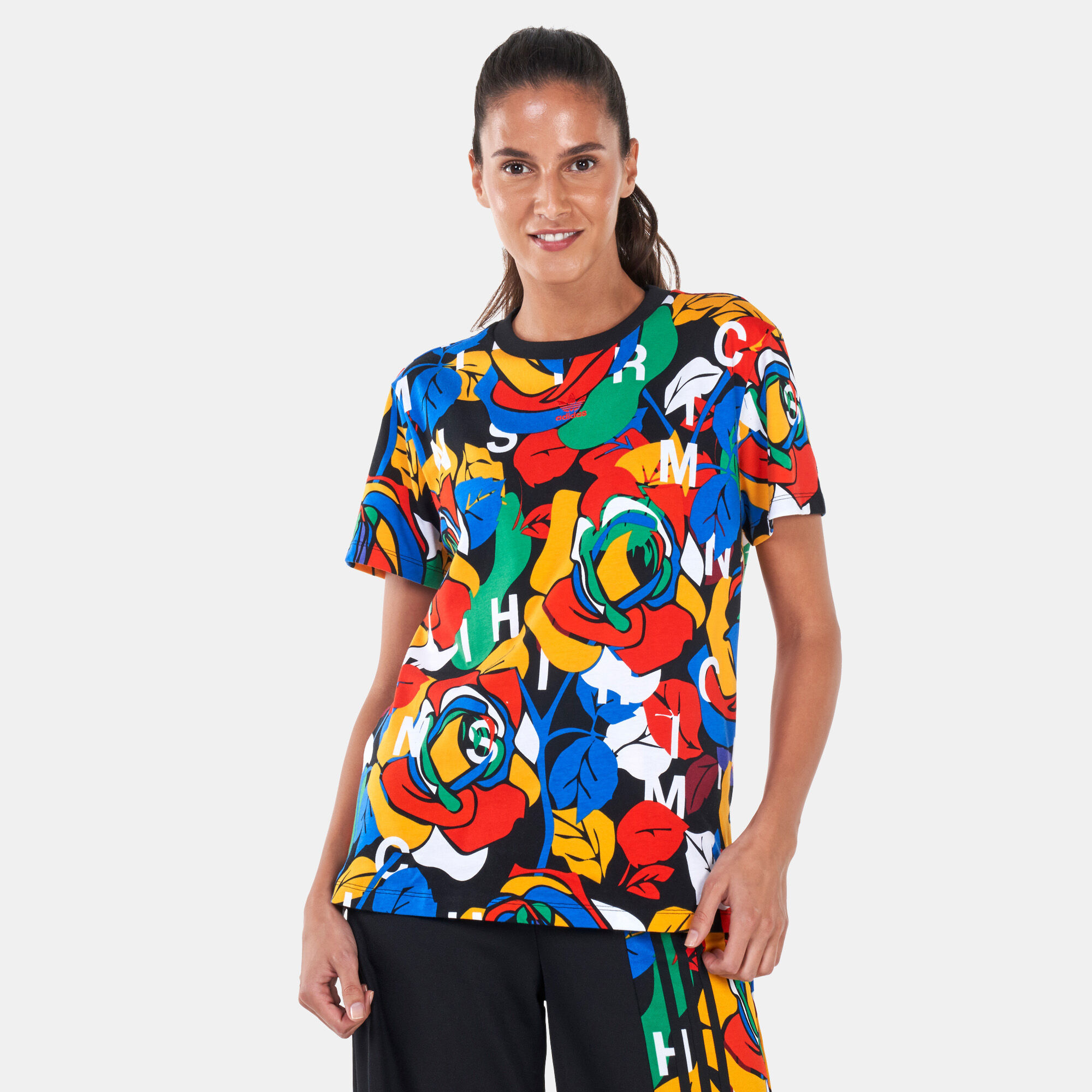Women s All Over Print Loose T Shirt Multi Color adidas Originals in KSA SSS