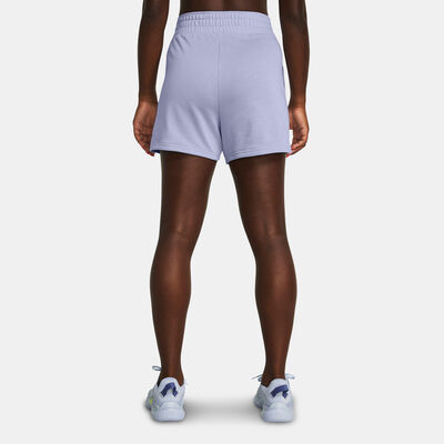 Under Armour Women's Rival Terry Shorts Purple