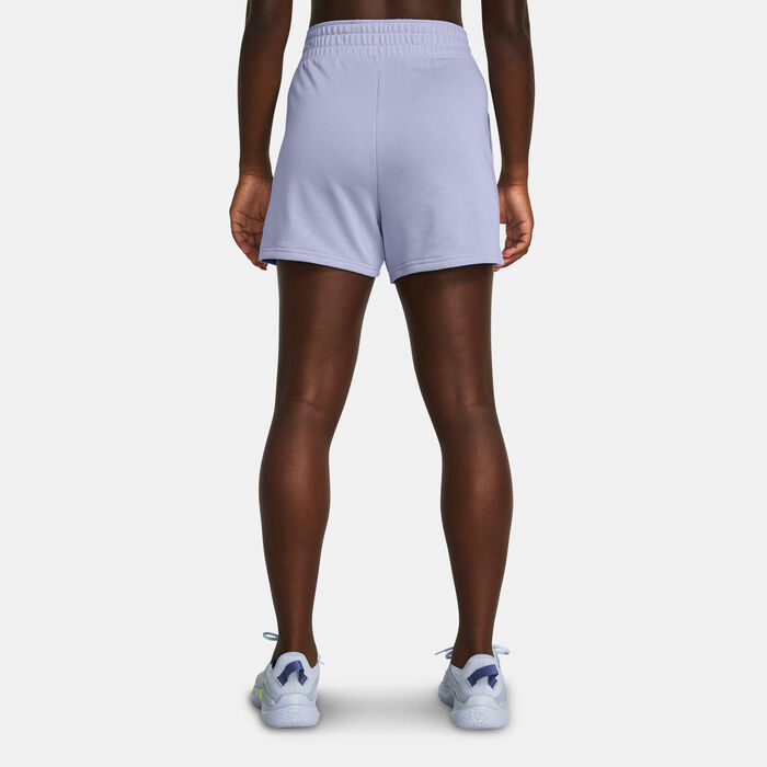 Under Armour Women's Rival Terry Shorts Purple Under Armour Women's Rival Terry Shorts Purple image number 1