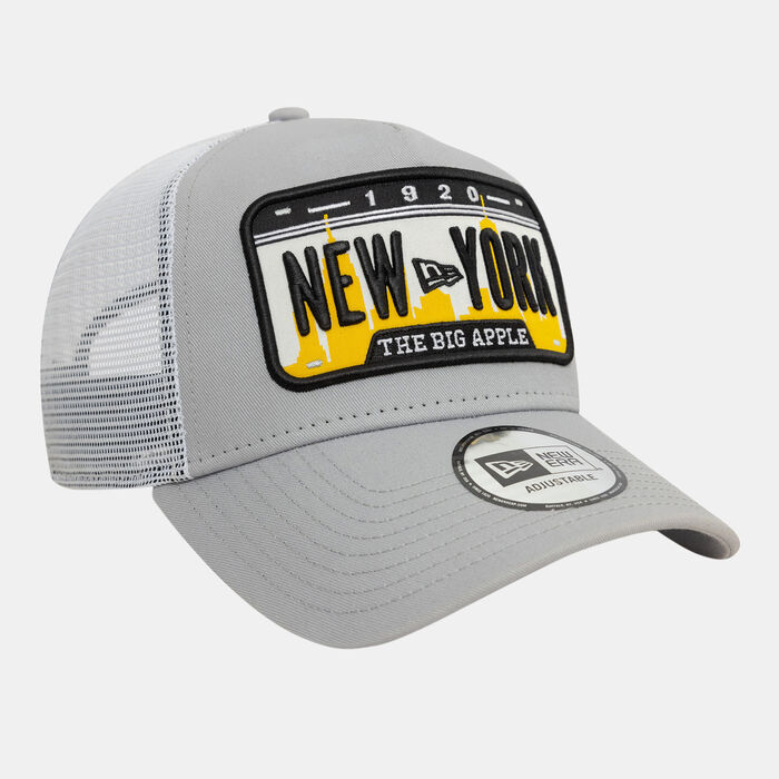 New Era Men's License Plate Trucker Cap Grey New Era Men's License Plate Trucker Cap Grey image number 4