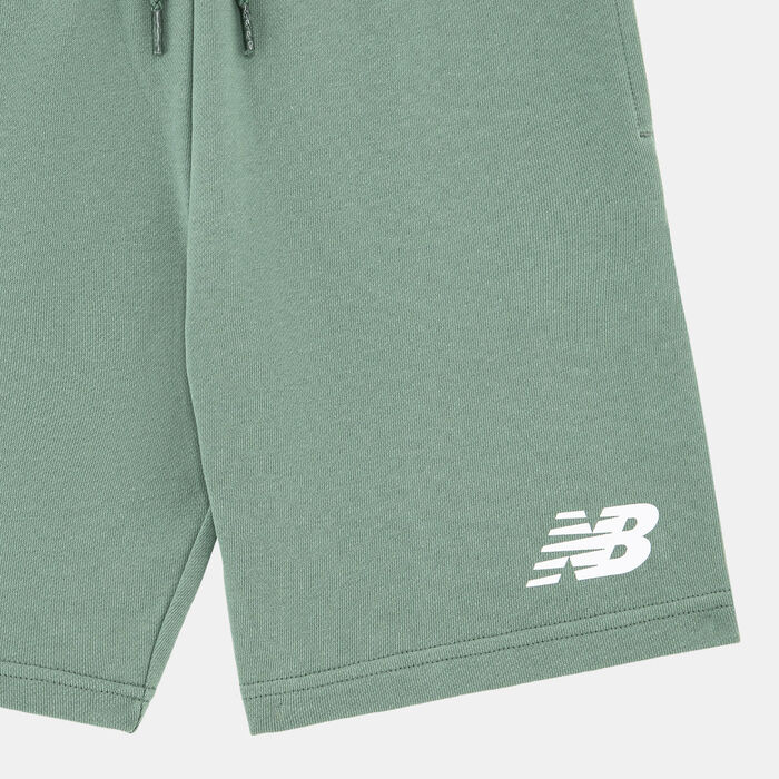 New Balance Kids' French Terry Stacked Logo Shorts Green New Balance Kids' French Terry Stacked Logo Shorts Green image number 2