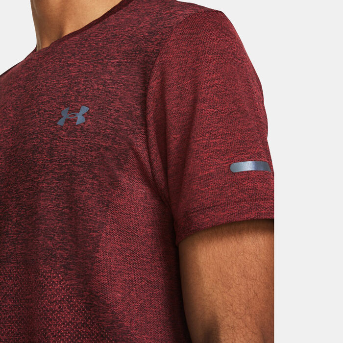 Under Armour Men's UA Seamless Stride Running T-Shirt Red Under Armour Men's UA Seamless Stride Running T-Shirt Red image number 2