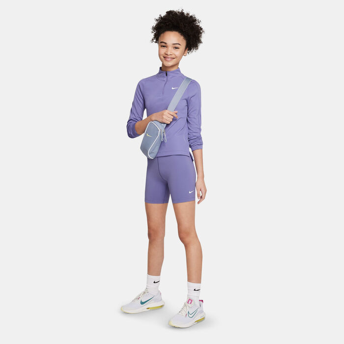 Nike Kids' One Dri-FIT Training Bike Shorts Purple image number 2