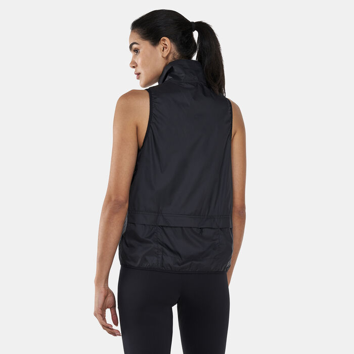 adidas Women's Run Icon 3-Stripes Running Wind Vest Black image number 1