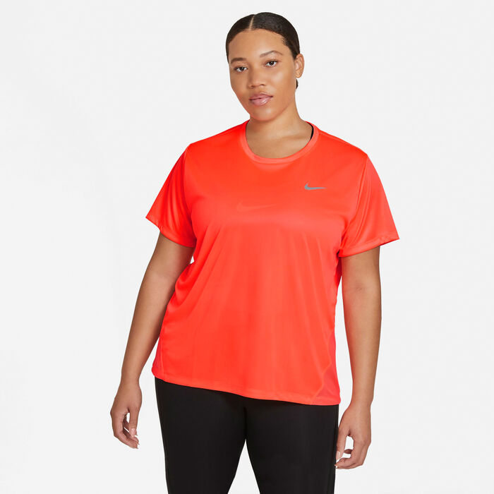 nike v neck miler running top ladies