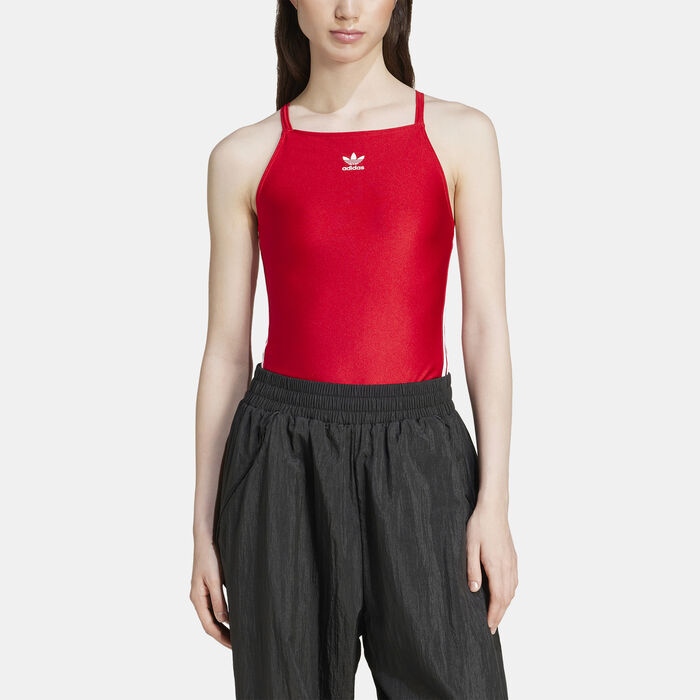 adidas Originals Women's 3-Stripes Bodysuit Red adidas Originals Women's 3-Stripes Bodysuit Red image number 3