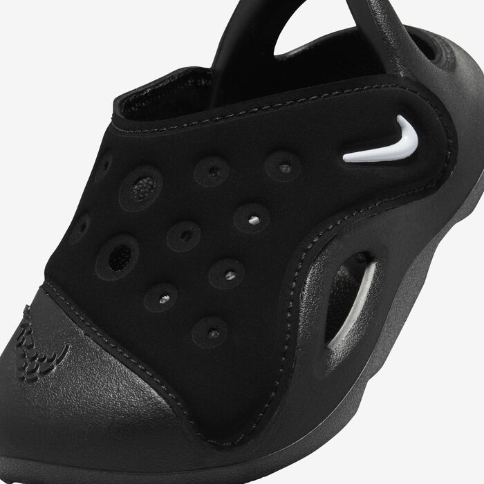 Nike Kids' Aqua Swoosh Sandals Black Nike Kids' Aqua Swoosh Sandals Black image number 6