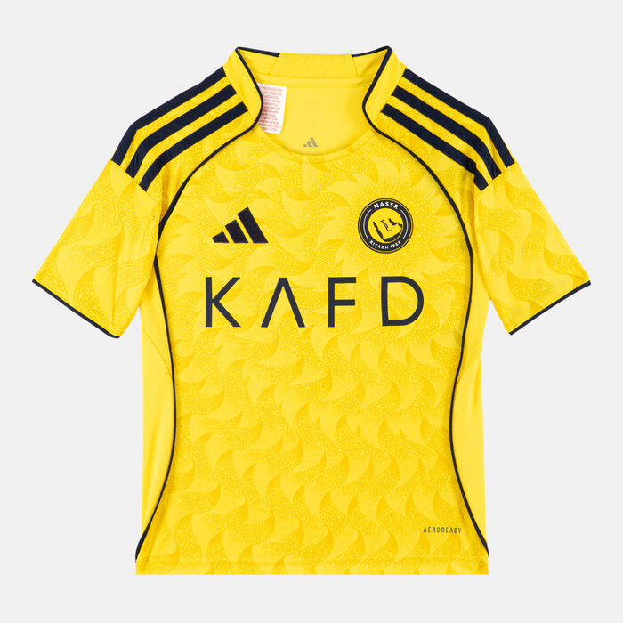 adidas Kids' Al Nassr 25/26 Home Replica Football Jersey yellow adidas Kids' Al Nassr 25/26 Home Replica Football Jersey yellow image number 0