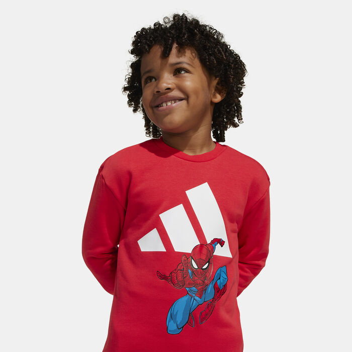 adidas Kids' Marvel Spider-Man Top and Pants Set Red image number 3