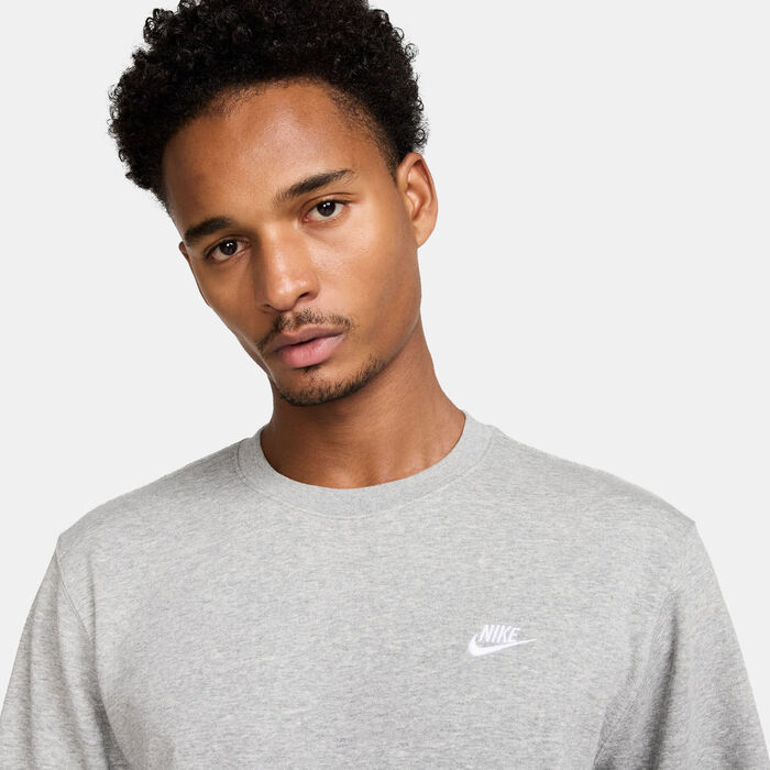 Nike Men's Club Fleece Sweatshirt Grey image number 3