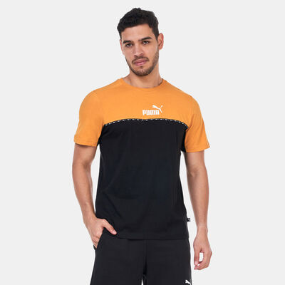 PUMA Men's Essentials Block Tape T-Shirt Black