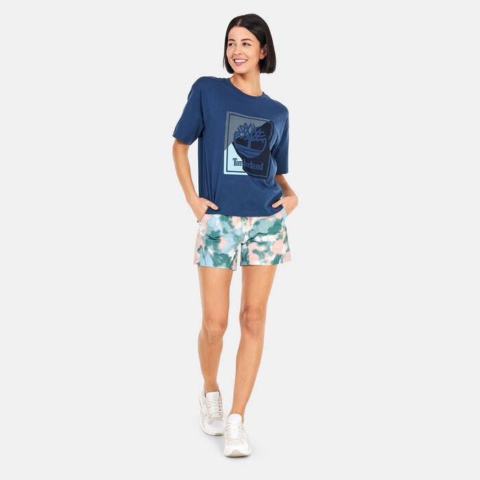 Timberland Women's Stack Logo T-Shirt Blue Timberland Women's Stack Logo T-Shirt Blue image number 2