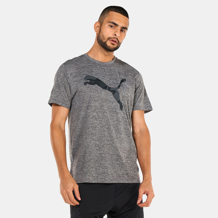 PUMA Men's Favorite Heather Cat Training T-Shirt Grey PUMA Men's Favorite Heather Cat Training T-Shirt Grey image number 0