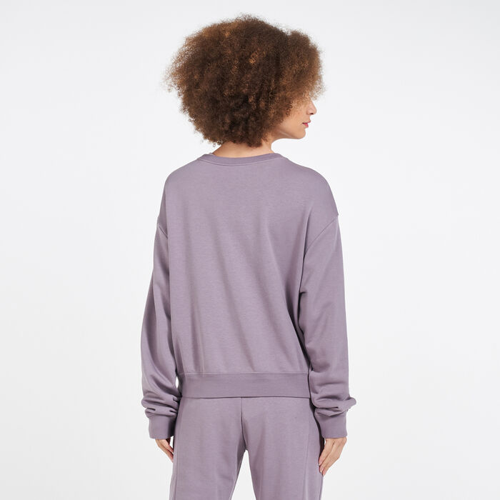 Nike Women's Sportswear Heritage Sweatshirt Purple Nike Women's Sportswear Heritage Sweatshirt Purple image number 1