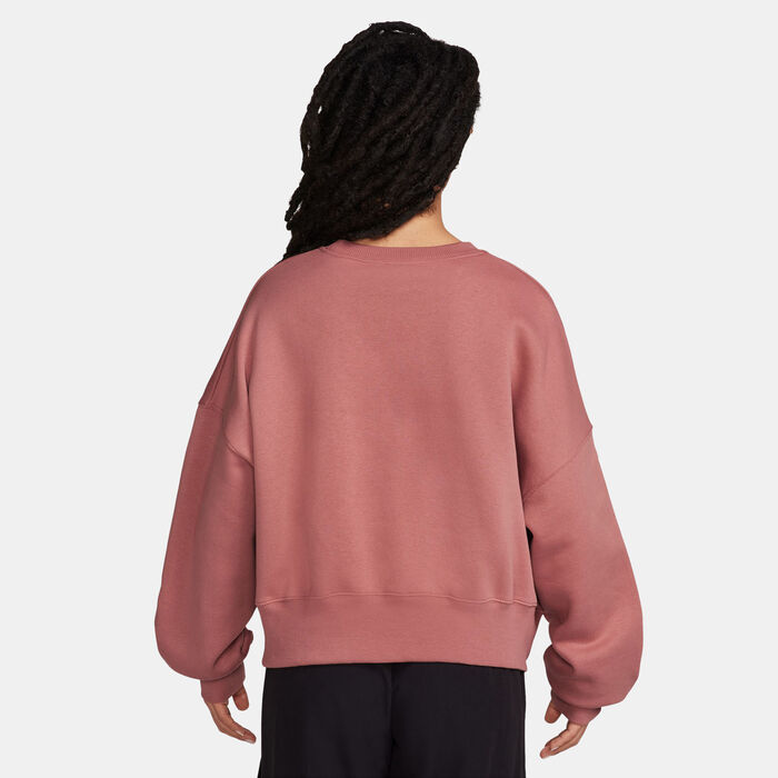 Nike Women's Sportswear Phoenix Fleece Logo Sweatshirt Blue Nike Women's Sportswear Phoenix Fleece Logo Sweatshirt Blue image number 1
