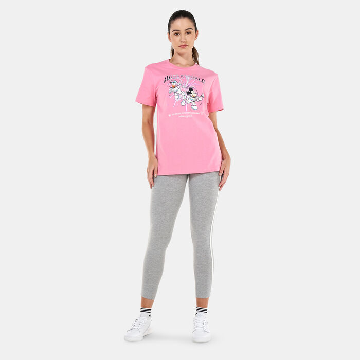 adidas Originals Women's Disney Graphic T-Shirt Pink adidas Originals Women's Disney Graphic T-Shirt Pink image number 2