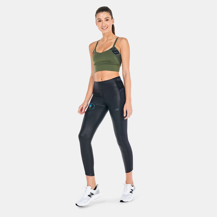 New Balance Women's NYC Marathon Q Speed 7/8 Leggings Black New Balance Women's NYC Marathon Q Speed 7/8 Leggings Black image number 2