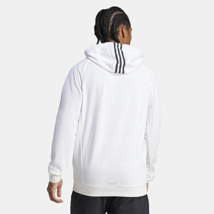 adidas Game and Go 3-Stripes Training Hoodie White adidas Game and Go 3-Stripes Training Hoodie White image number 1