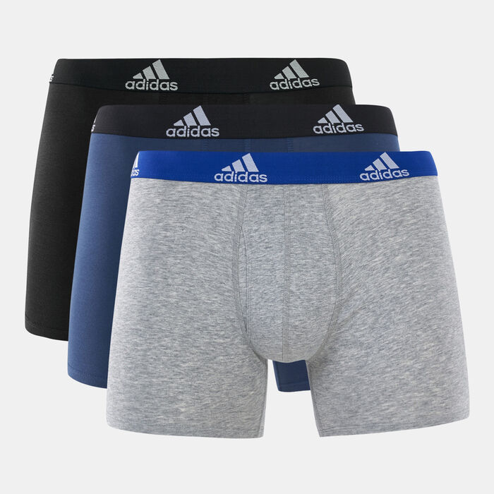 adidas Men's Essentials Logo Boxer Briefs (3 Pack) Black adidas Men's Essentials Logo Boxer Briefs (3 Pack) Black image number 0